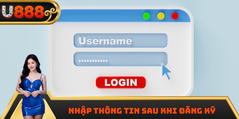 Nhập thông tin sau khi đăng ký